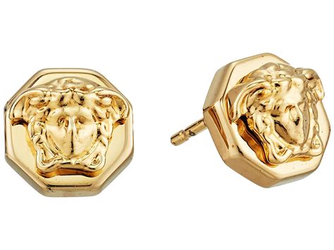 medusa stud earrings versace|Versace Medusa head earrings.